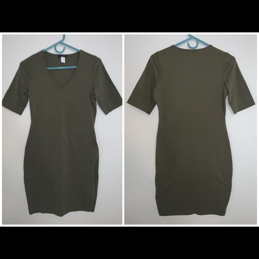 VENUS Long V Neck Dress